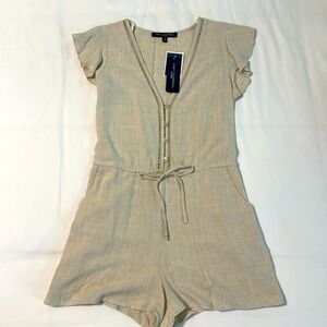 Beige One Piece Romper Size Small, Brand One Clothing